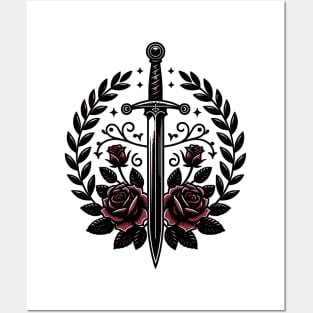 Medievalcore - Sword, laurel and roses Posters and Art